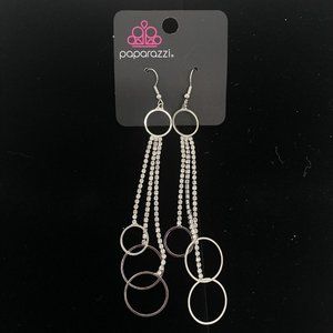 Paparazzi Fashion Jewelry Demurely Dazzling White Hook Earrings